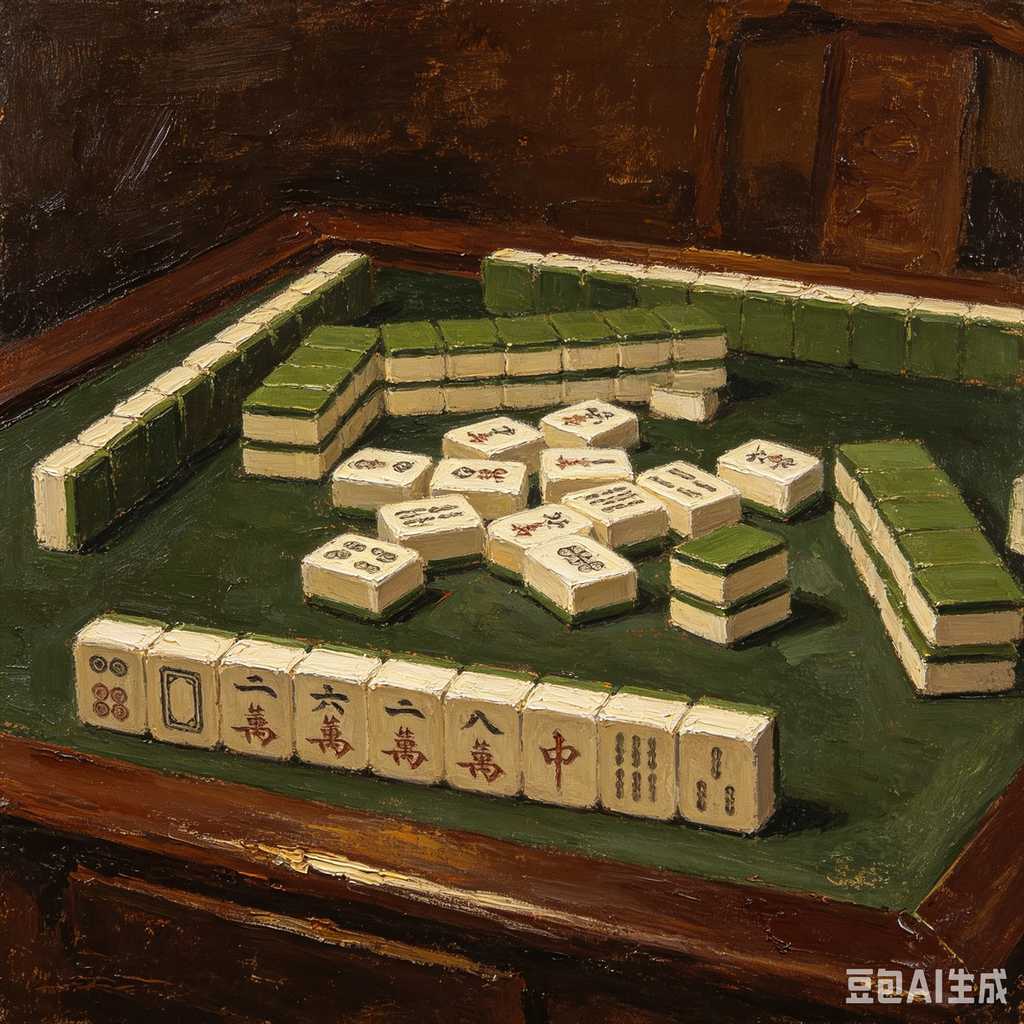 simulated ivory mahjong set