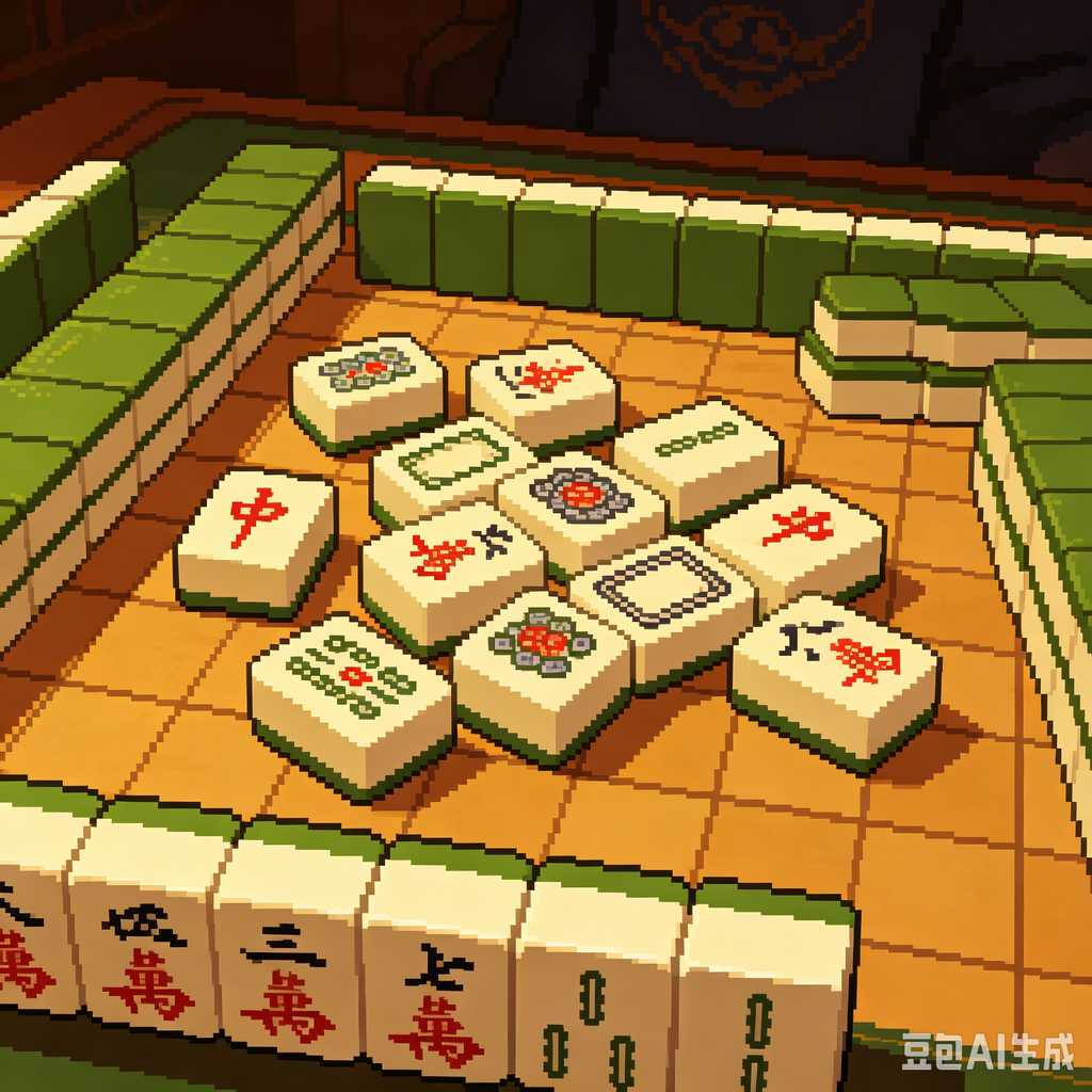 wood mahjong tiles