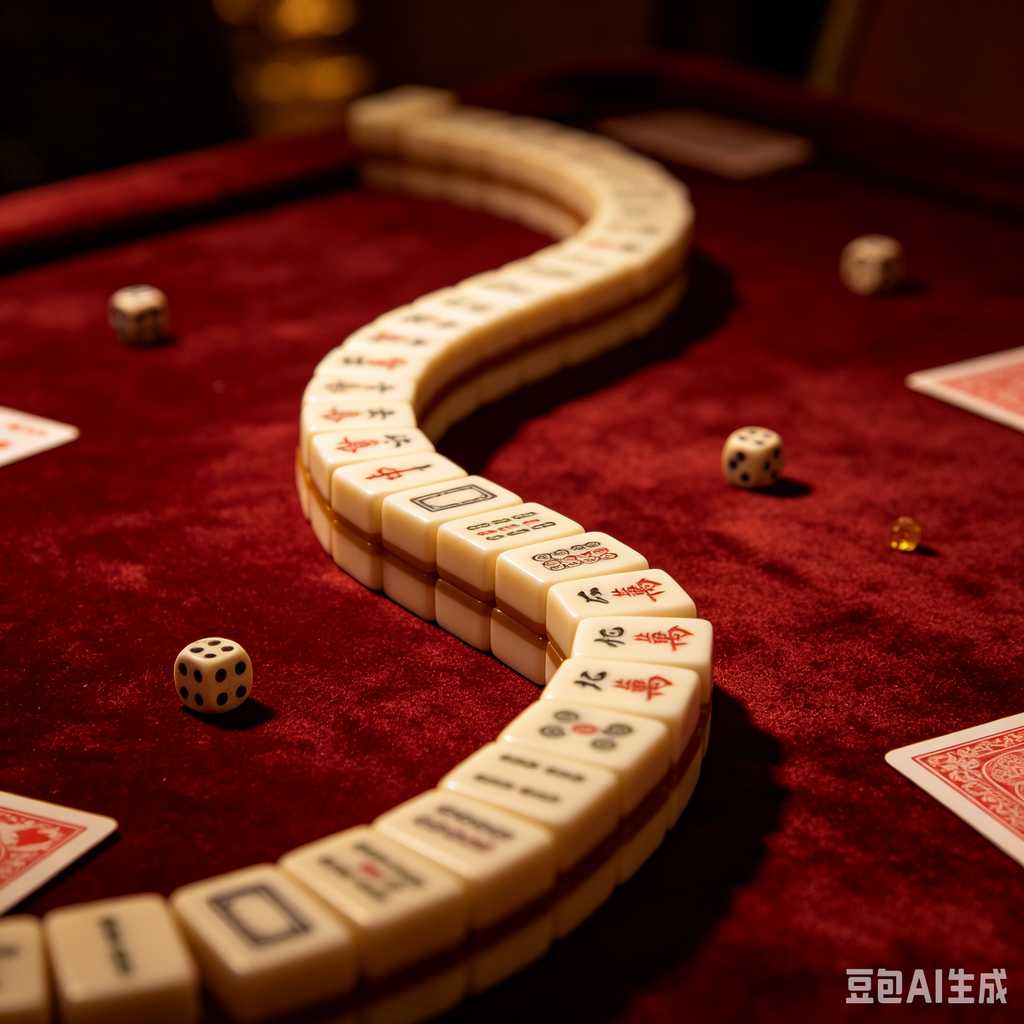 vintage text mahjong set
